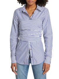 Shop Veronica Beard Baylor Wrap-Waist Shirt at Saks Fifth Avenue